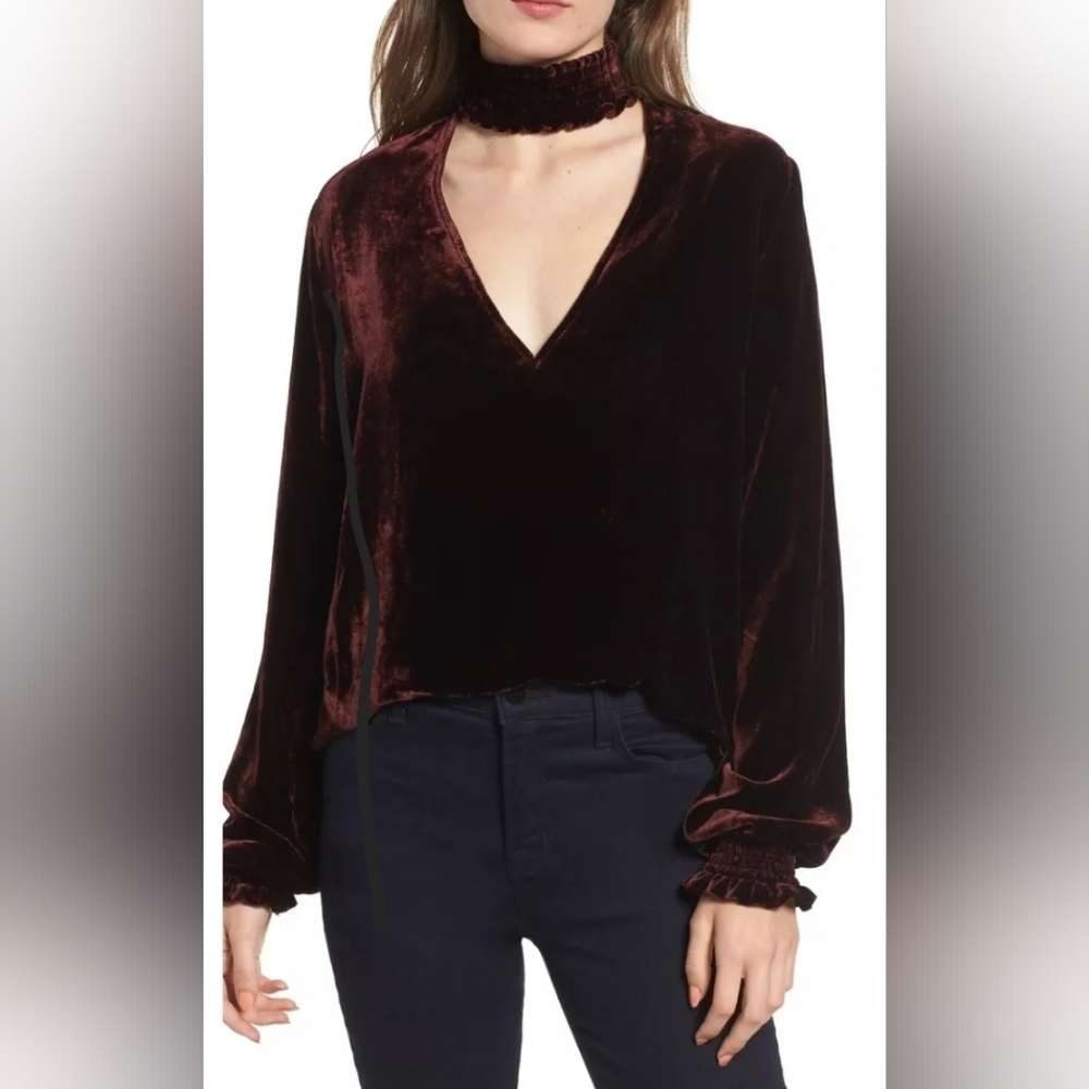 ❤️ BAILEY 44 SILK VELVET PORT WINE TRUTH SERUM TOP, XS